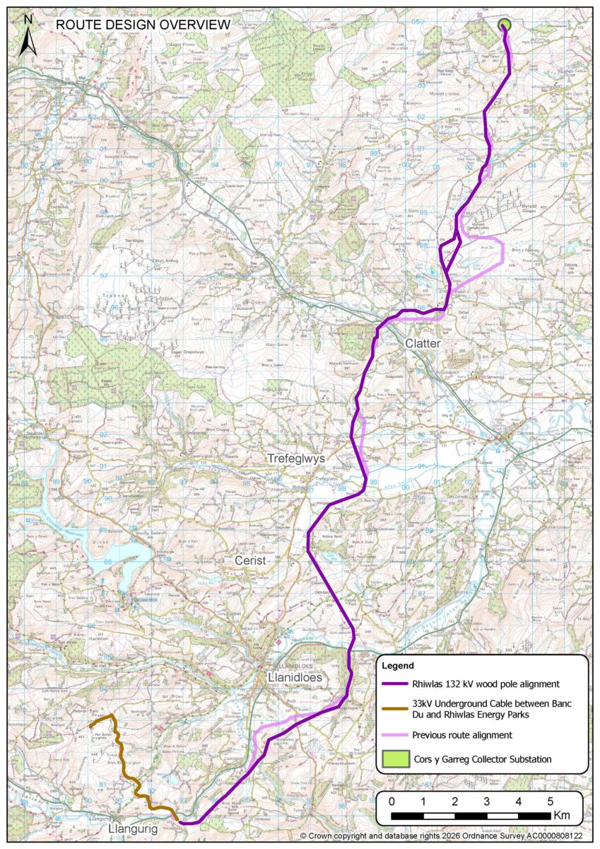 Our proposed updates to the Rhiwlas route
